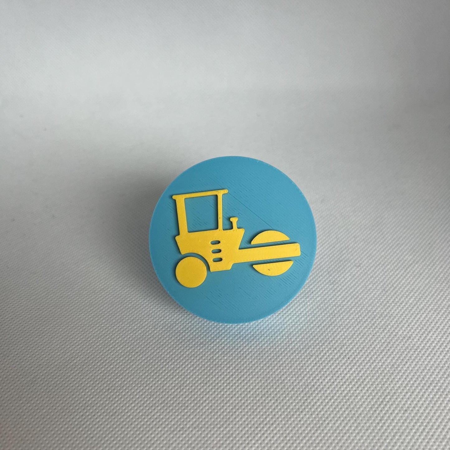 Construction Vehicle Drawer Pulls: Blue & Yellow Nursery Knobs - Set of 6