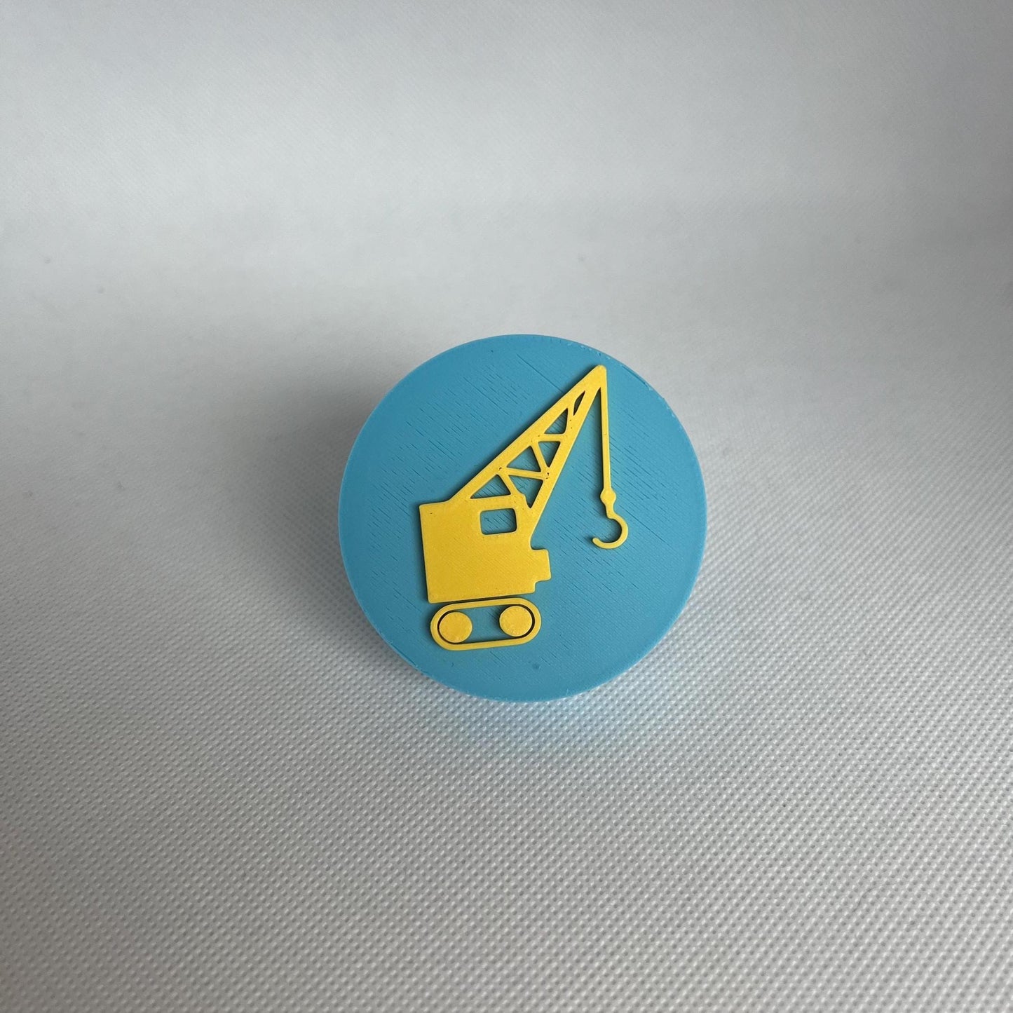 Construction Vehicle Drawer Pulls: Blue & Yellow Nursery Knobs - Set of 6