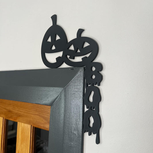 Halloween Door Corner Sign: Dripping BOO, Jack-o&#39;-Lanterns