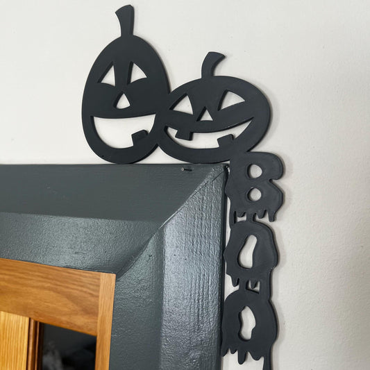 Halloween Door Corner Sign: Dripping BOO, Jack-o&#39;-Lanterns