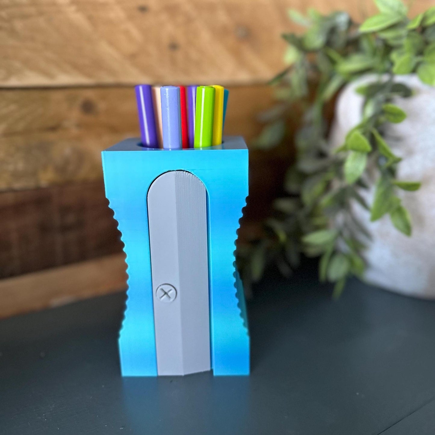 3D Printed Desk Organizer: Pencil Sharpener Holder, Fun Stationery Gift