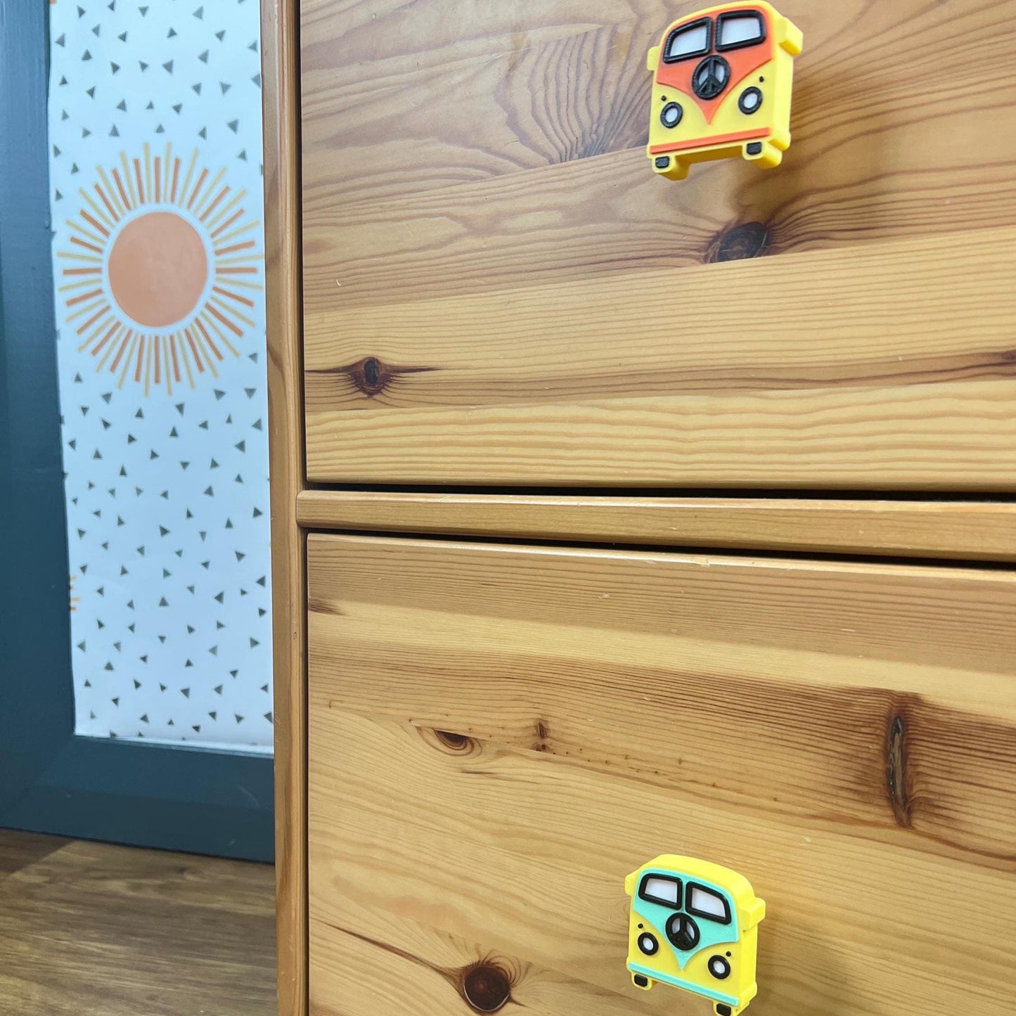 3D Printed Retro Van Drawer Knobs: Hippie Bus Decor