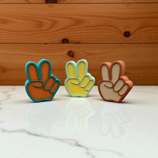 Peace Sign Drawer Pull – 3D Printed Boho Knob, Retro Kids Room Decor, Customisable Cabinet Handle, Eco-Friendly Nursery Hardware