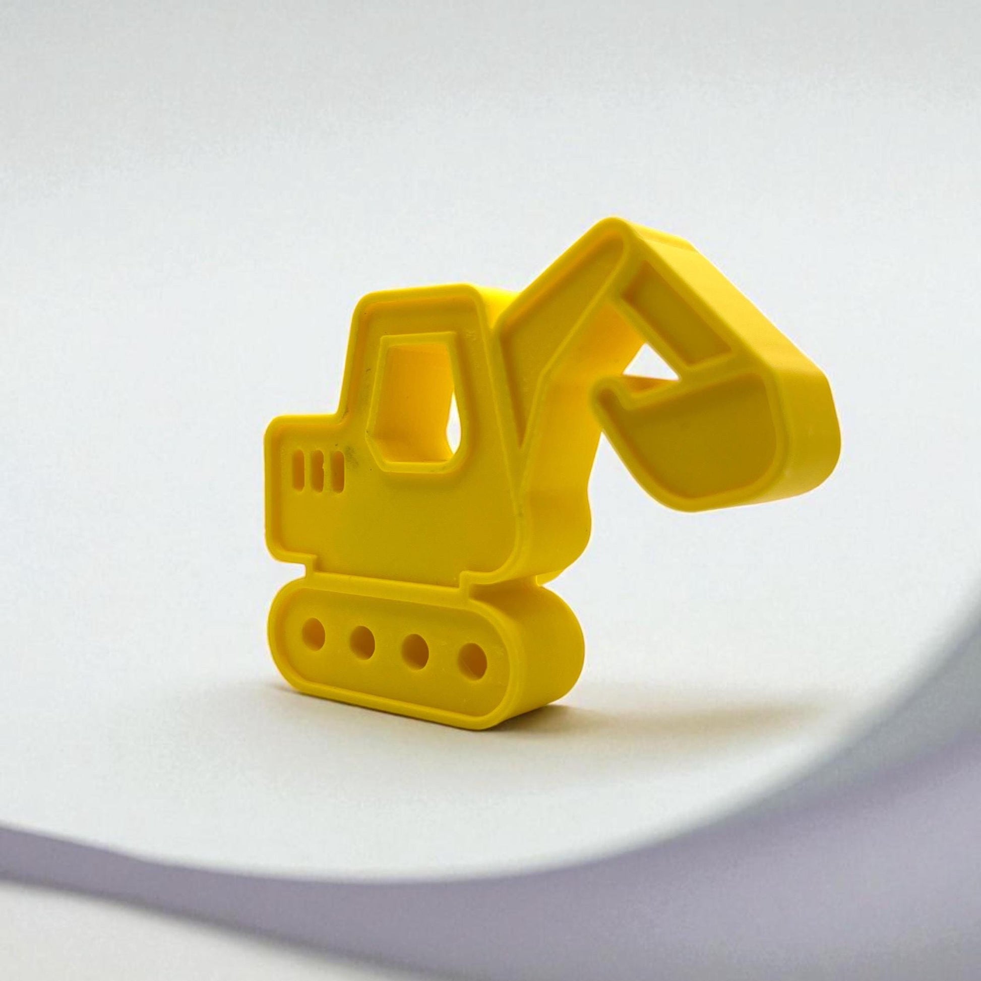 Excavator Drawer Pull | 3D Printed Digger Knob for Kids&#39; Furniture | Yellow Construction Handle