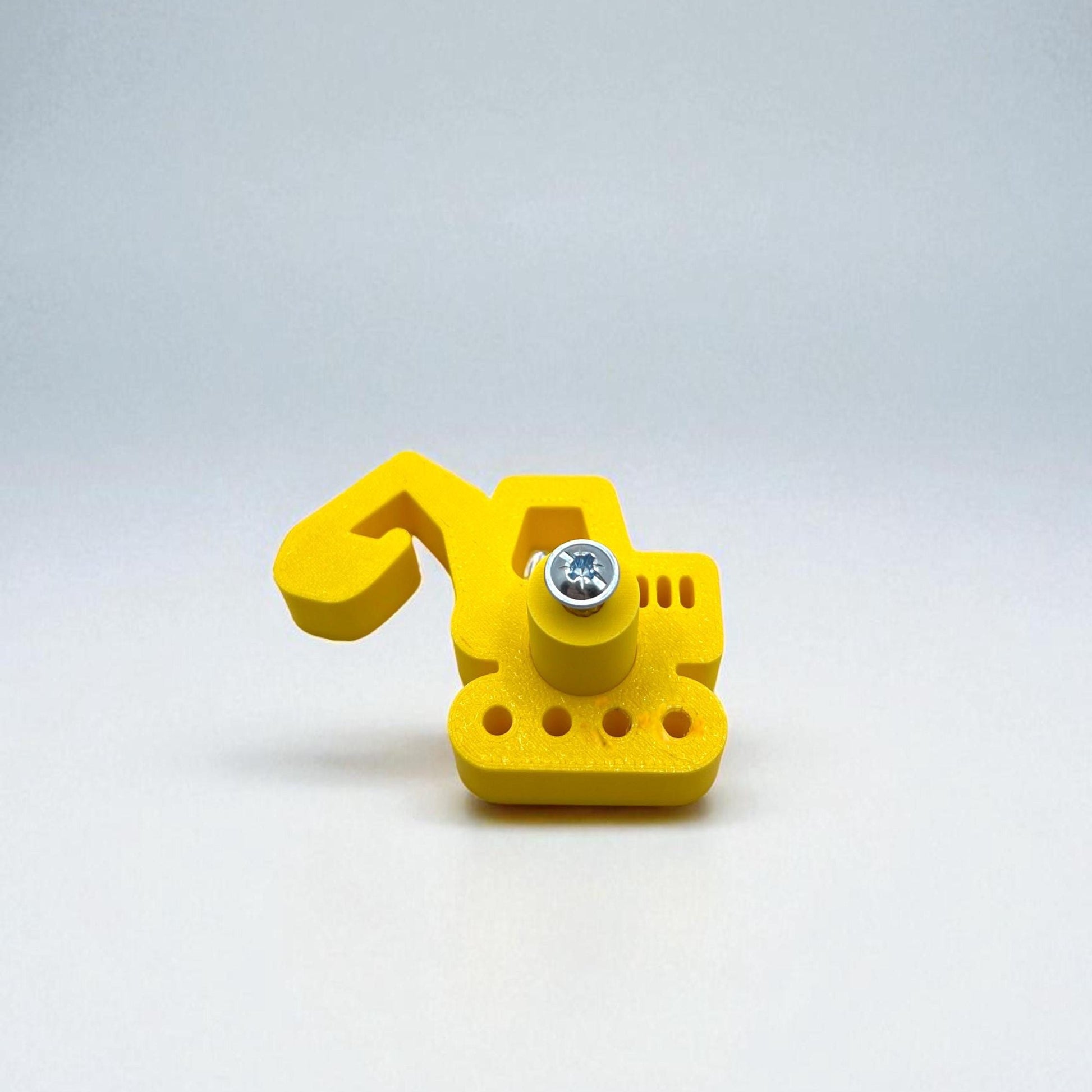 Excavator Drawer Pull | 3D Printed Digger Knob for Kids&#39; Furniture | Yellow Construction Handle