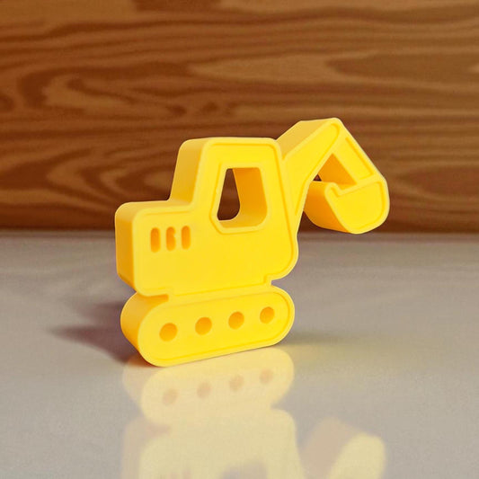 Excavator Drawer Pull | 3D Printed Digger Knob for Kids' Furniture | Yellow Construction Handle