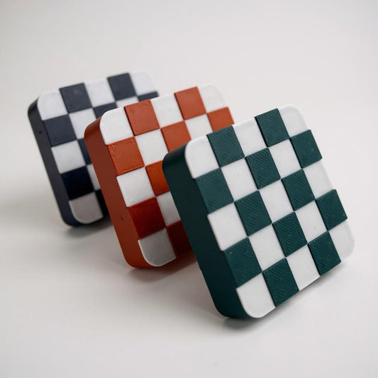 Checkerboard Drawer Knob 3D Printed Vans-Inspired Skater Style Cabinet Pull – Multiple Colors for Dresser & Furniture