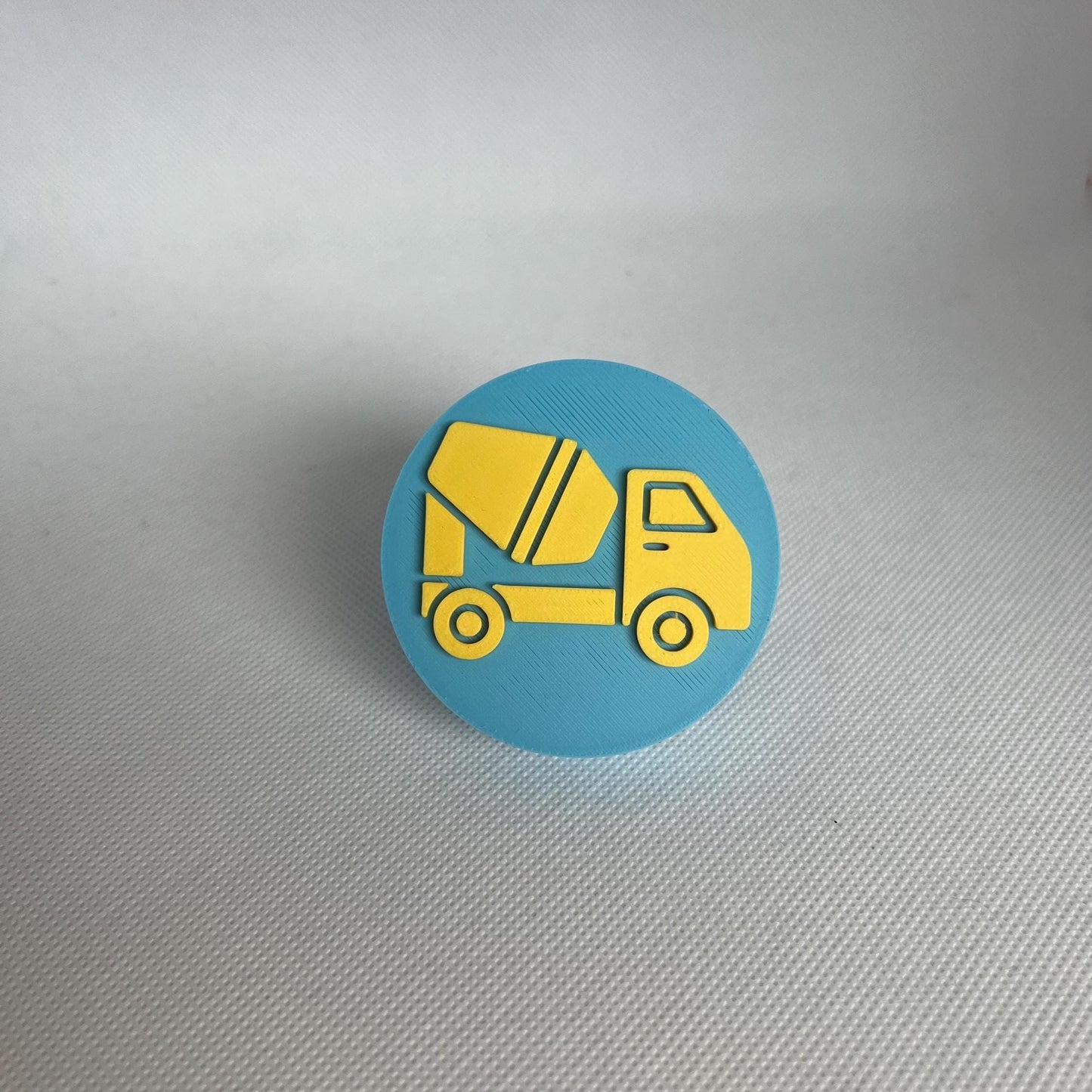 Construction Vehicle Drawer Pulls: Blue & Yellow Nursery Knobs - Set of 6