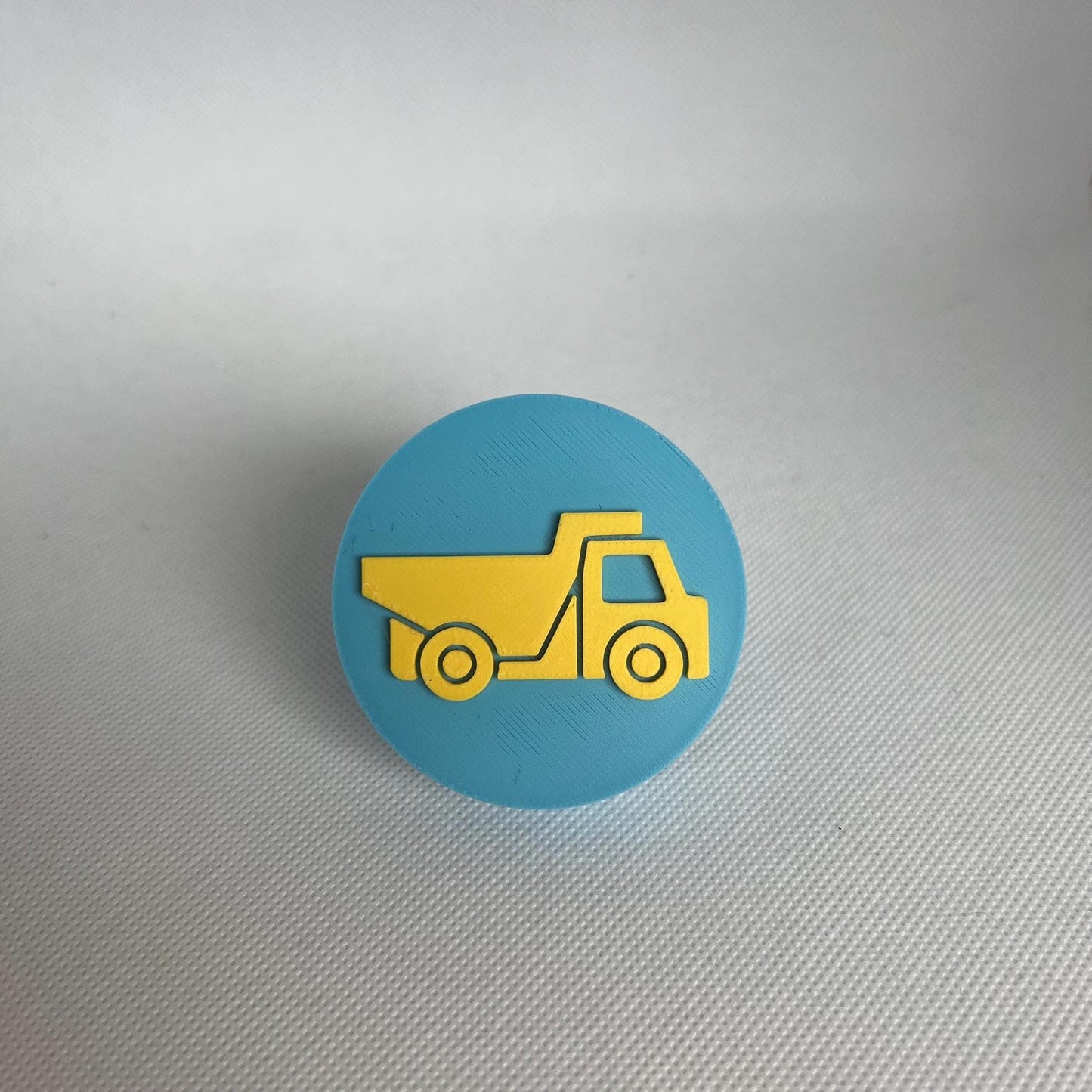 Construction Vehicle Drawer Pulls: Blue & Yellow Nursery Knobs - Set of 6