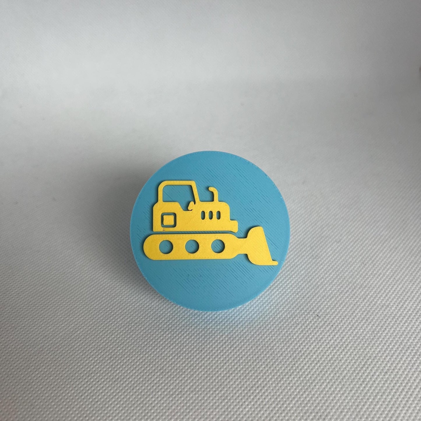Construction Vehicle Drawer Pulls: Blue & Yellow Nursery Knobs - Set of 6
