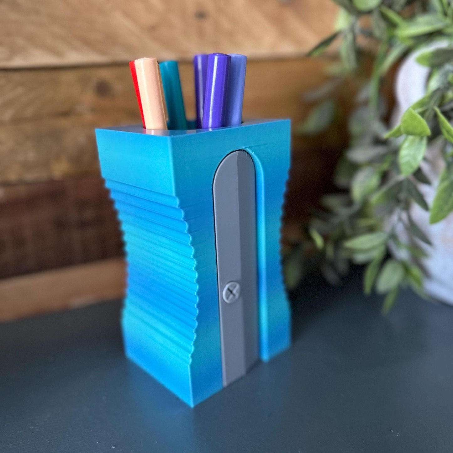 3D Printed Desk Organizer: Pencil Sharpener Holder, Fun Stationery Gift