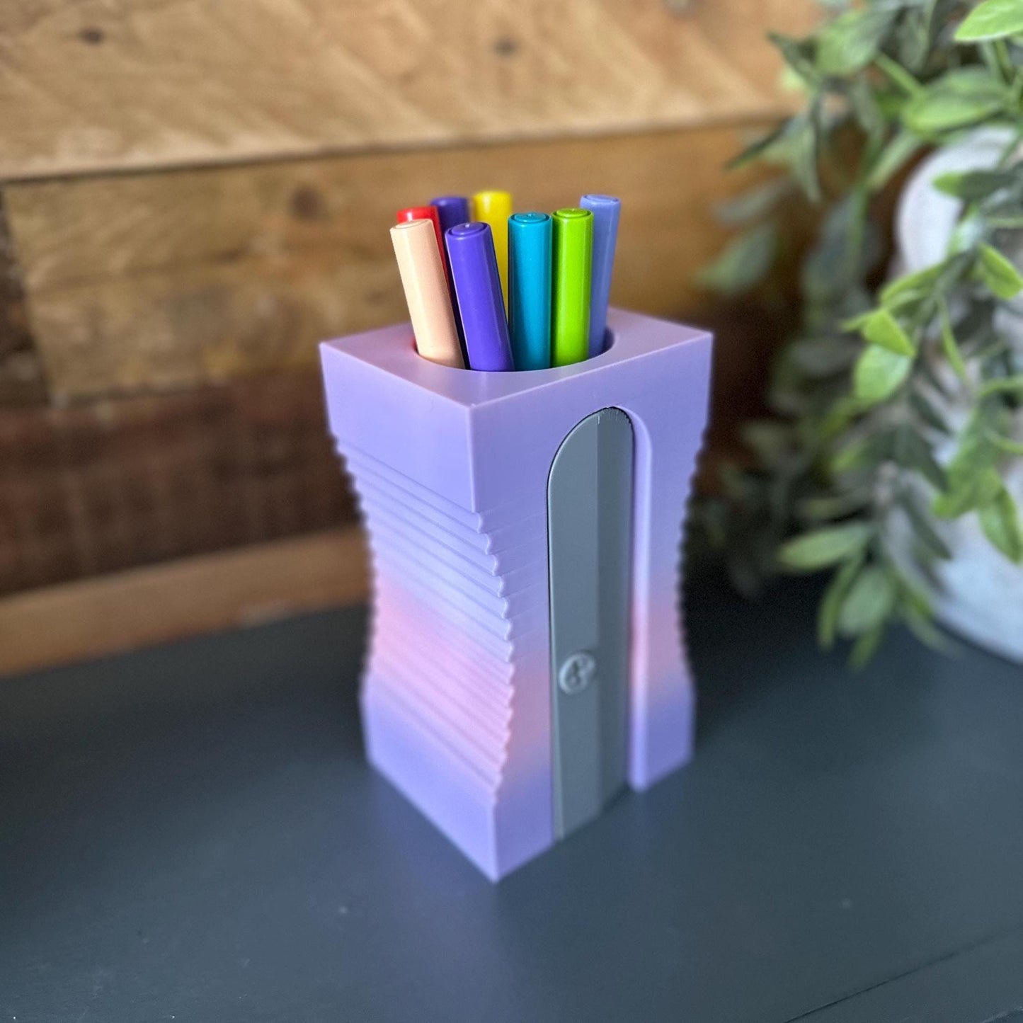 3D Printed Desk Organizer: Pencil Sharpener Holder, Fun Stationery Gift