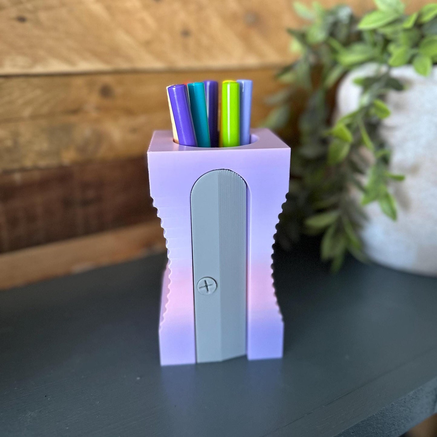 3D Printed Desk Organizer: Pencil Sharpener Holder, Fun Stationery Gift
