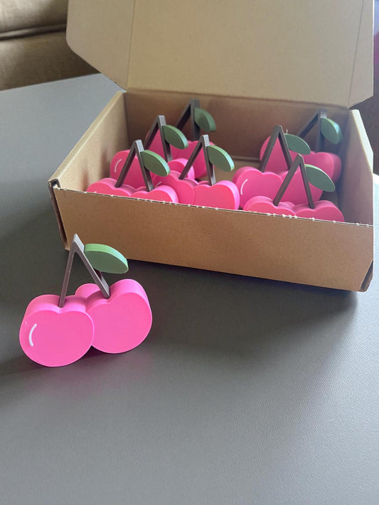 Kawaii Cherry Drawer Knob - Pink Fruit Cabinet Handle | Quirky Furniture Accent