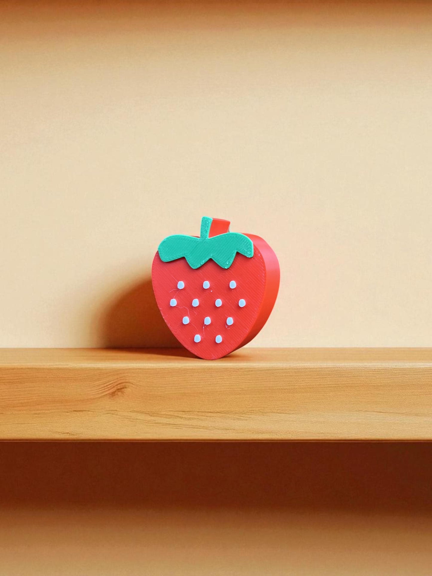 Strawberry Drawer Pull - 3D Printed  – Cute Red Fruit Knob for Cabinets & Kids’ Furniture
