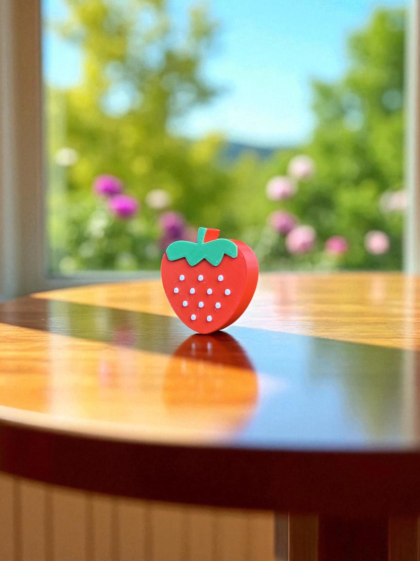Strawberry Drawer Pull - 3D Printed  – Cute Red Fruit Knob for Cabinets & Kids’ Furniture