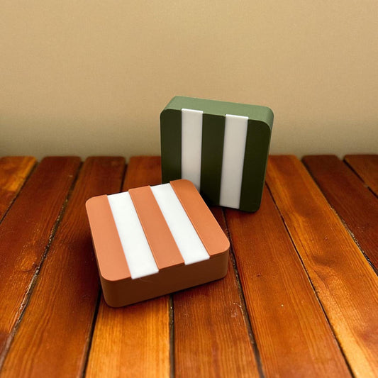 Striped Cabinet Knobs – Custom 3D Printed - Modern Colour Block Design
