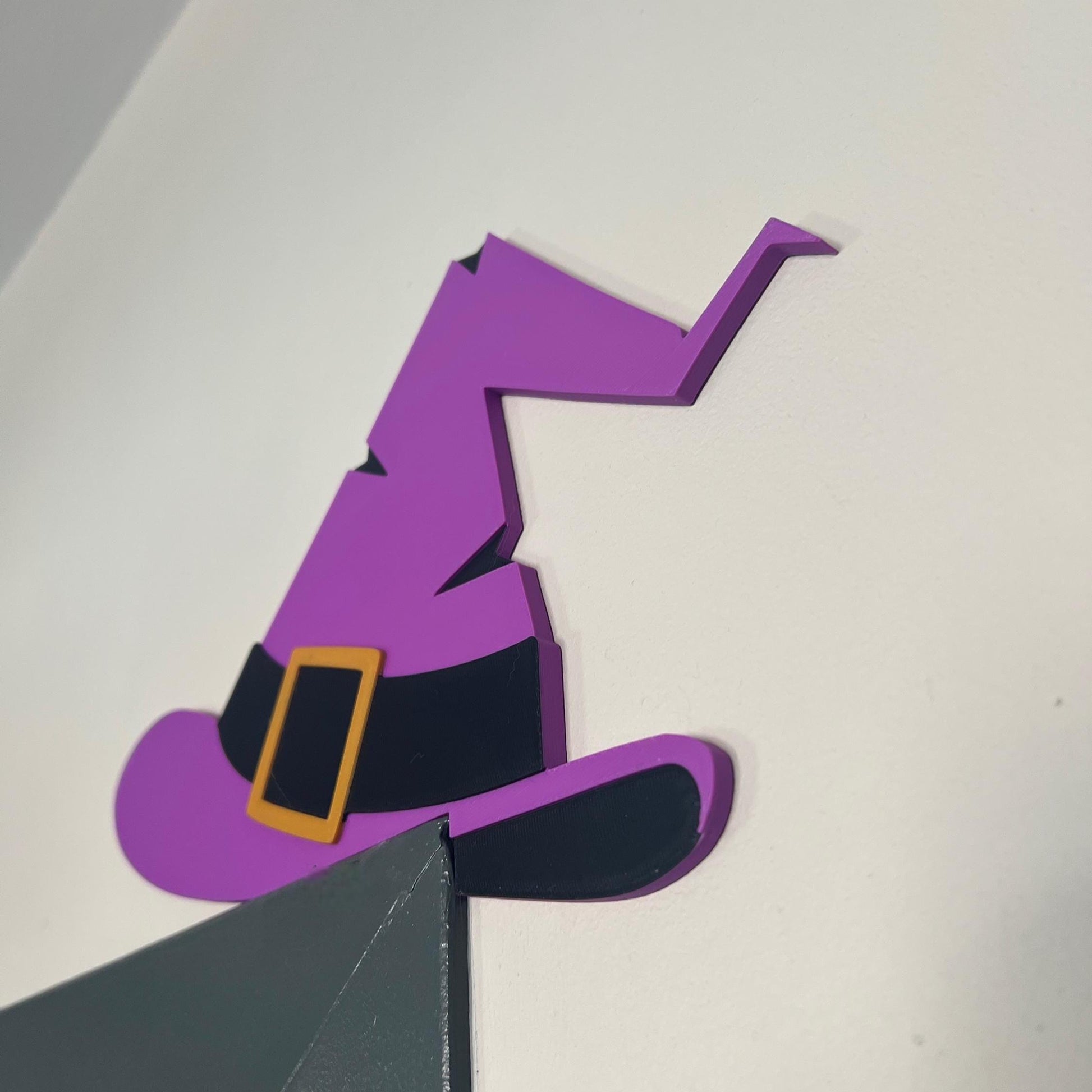 Whimsical Purple Witch Hat Door Trim Decoration – Halloween Home Decor