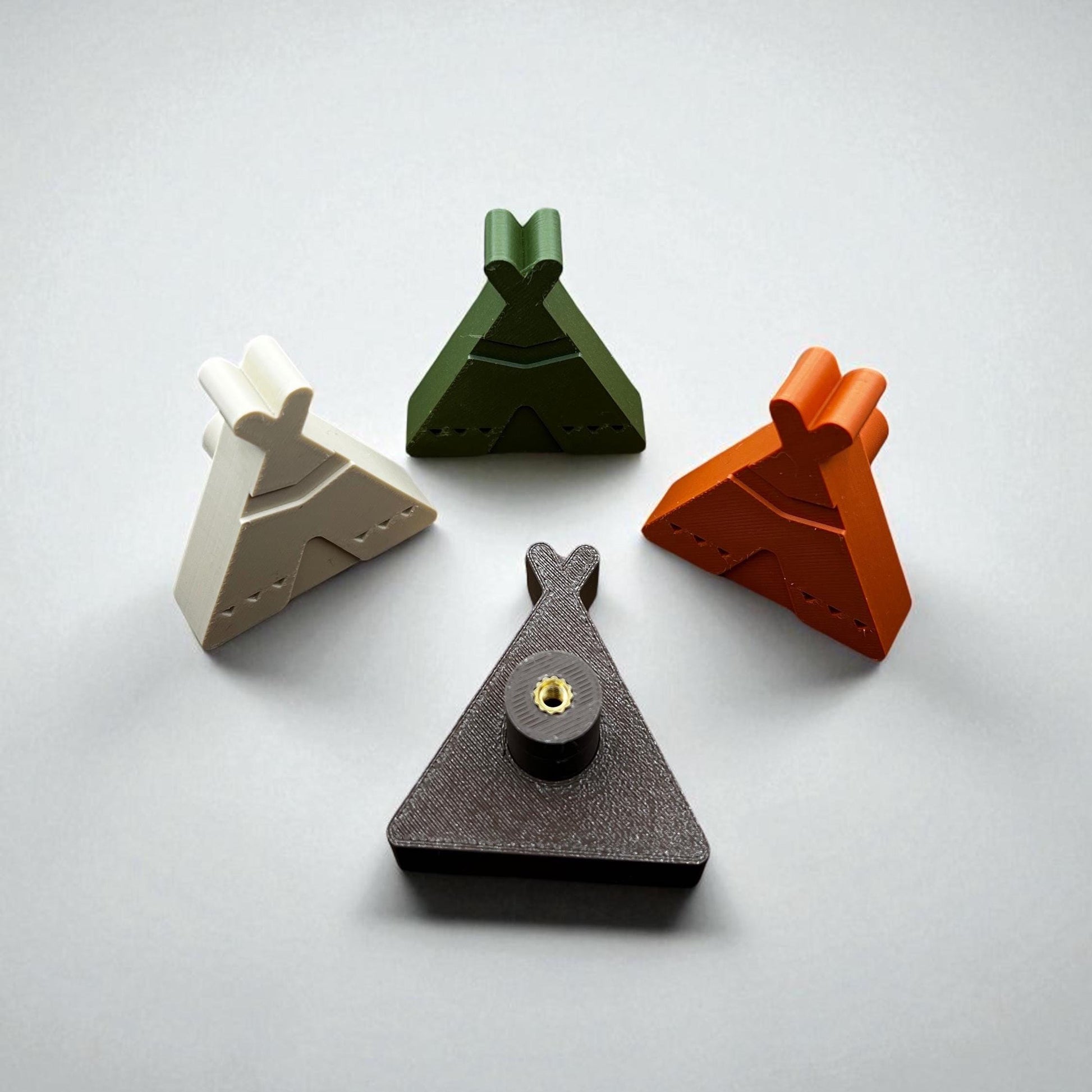 3D Printed Teepee Drawer Pulls | Modern Geometric Cabinet Knobs | Unique Boho Handles for Drawers & Furniture