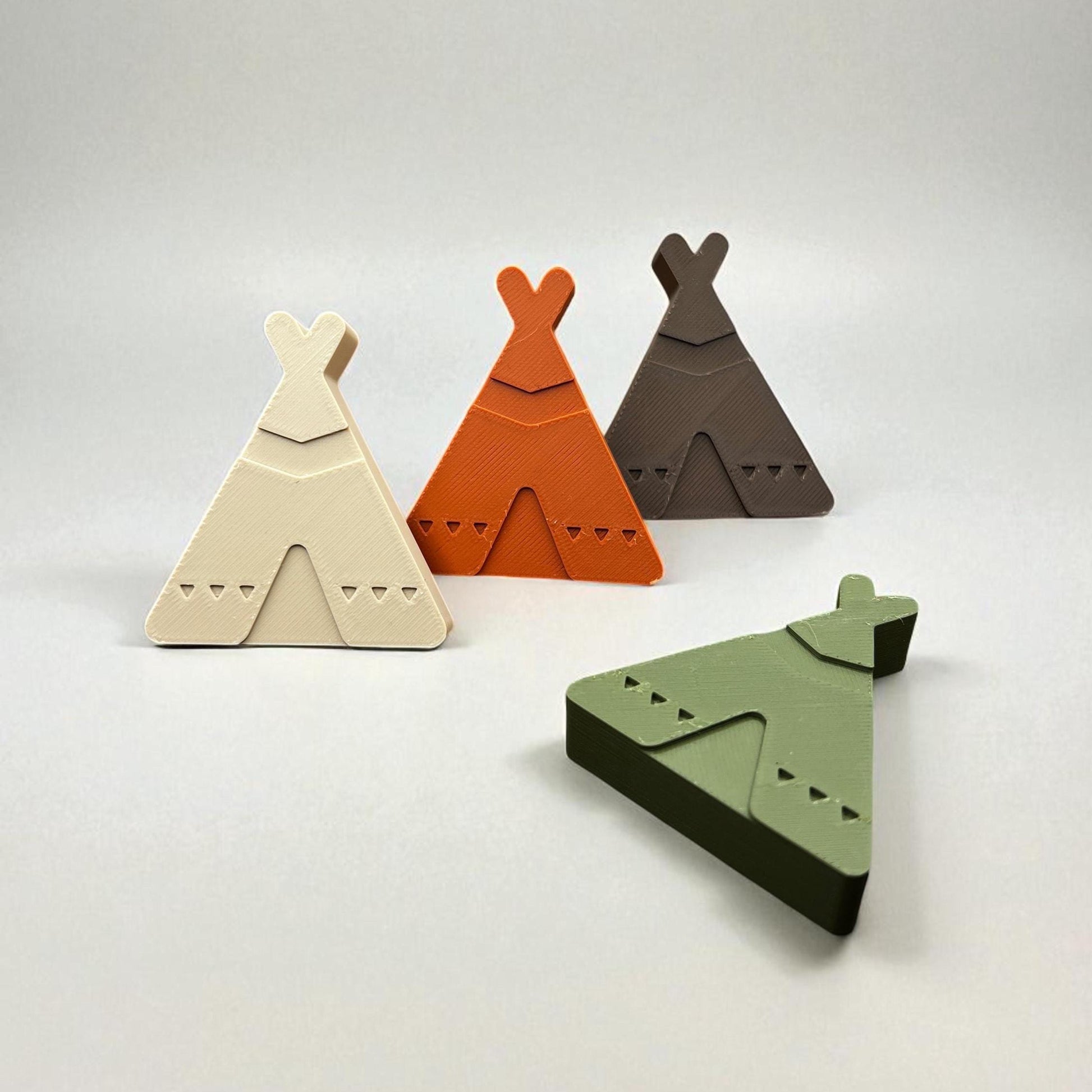 3D Printed Teepee Drawer Pulls | Modern Geometric Cabinet Knobs | Unique Boho Handles for Drawers & Furniture