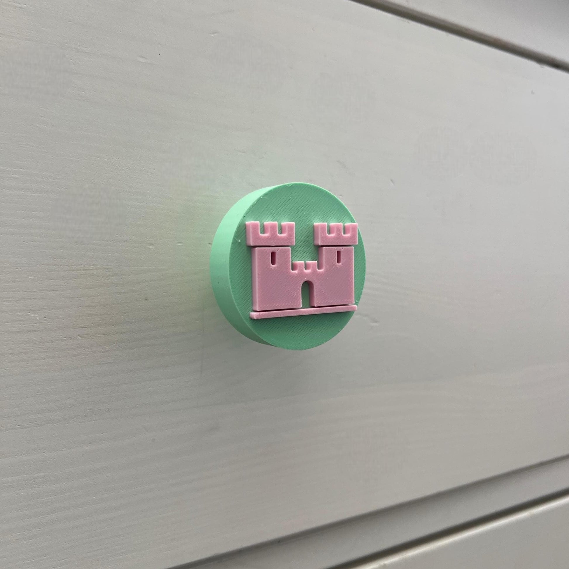 Princess Castle Drawer Knobs – 3D Printed Pastel Dresser Pulls | Kids Room & Nursery Furniture Handles