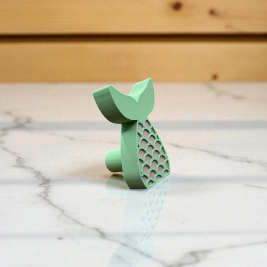 3D Printed Mermaid Tail Drawer Pull: Mint Green Kids Room Decor