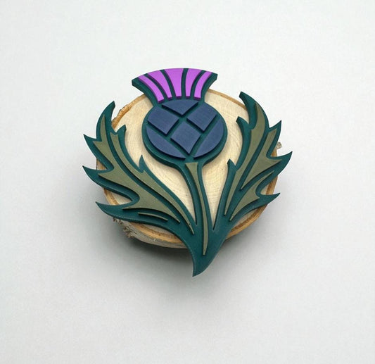 3D Printed Scottish Thistle Wall Art: Celtic Home Decor
