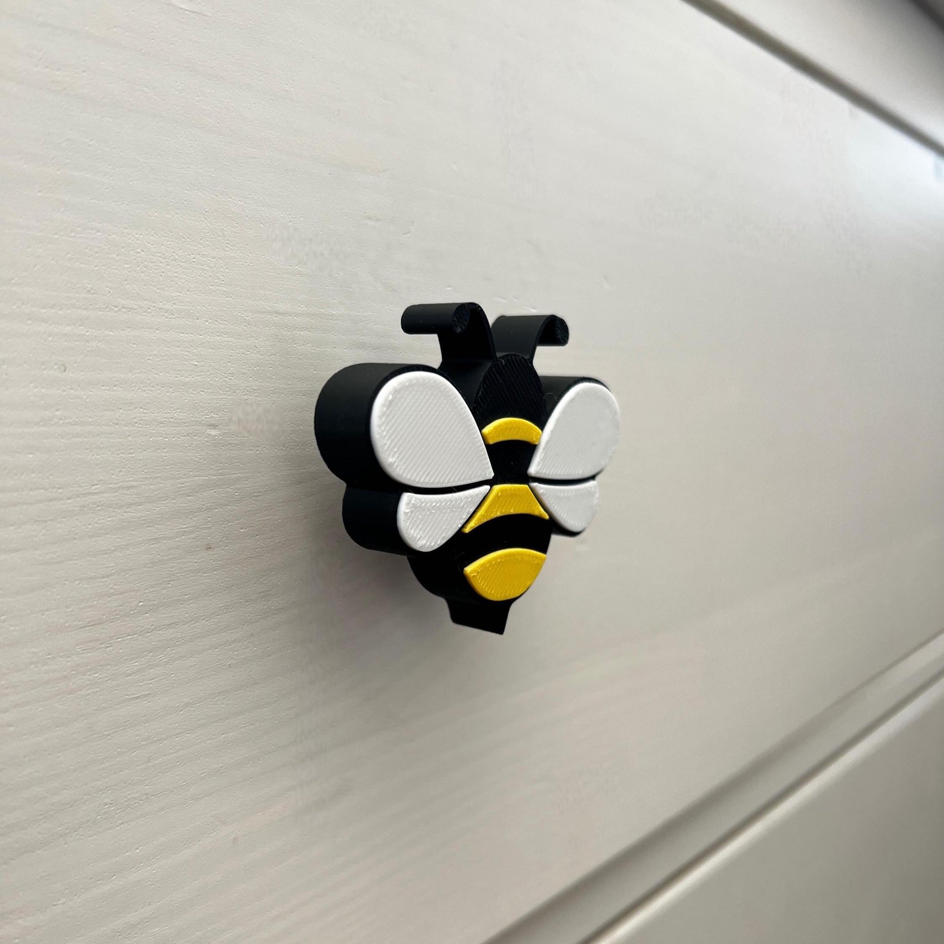 3D Printed Bee Drawer Pull – Cute Cabinet Knob – Bumblebee Furniture Handle for Dresser, Cupboard, or Nursery Decor