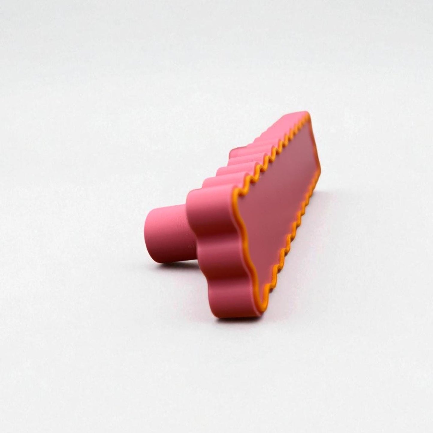 Pink Wavy Retro Cabinet Pulls – Fun & Colorful 3D Printed Handles (3&quot; Screw Spacing)