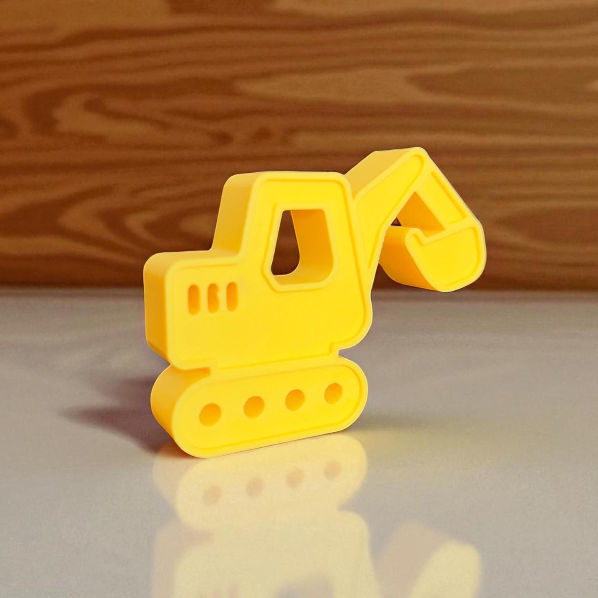 Excavator Drawer Pull | 3D Printed Digger Knob for Kids&#39; Furniture | Yellow Construction Handle