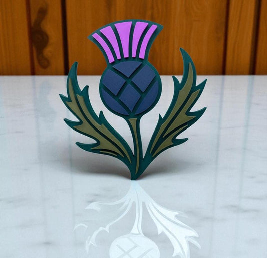 3D Printed Scottish Thistle Wall Art: Celtic Home Decor