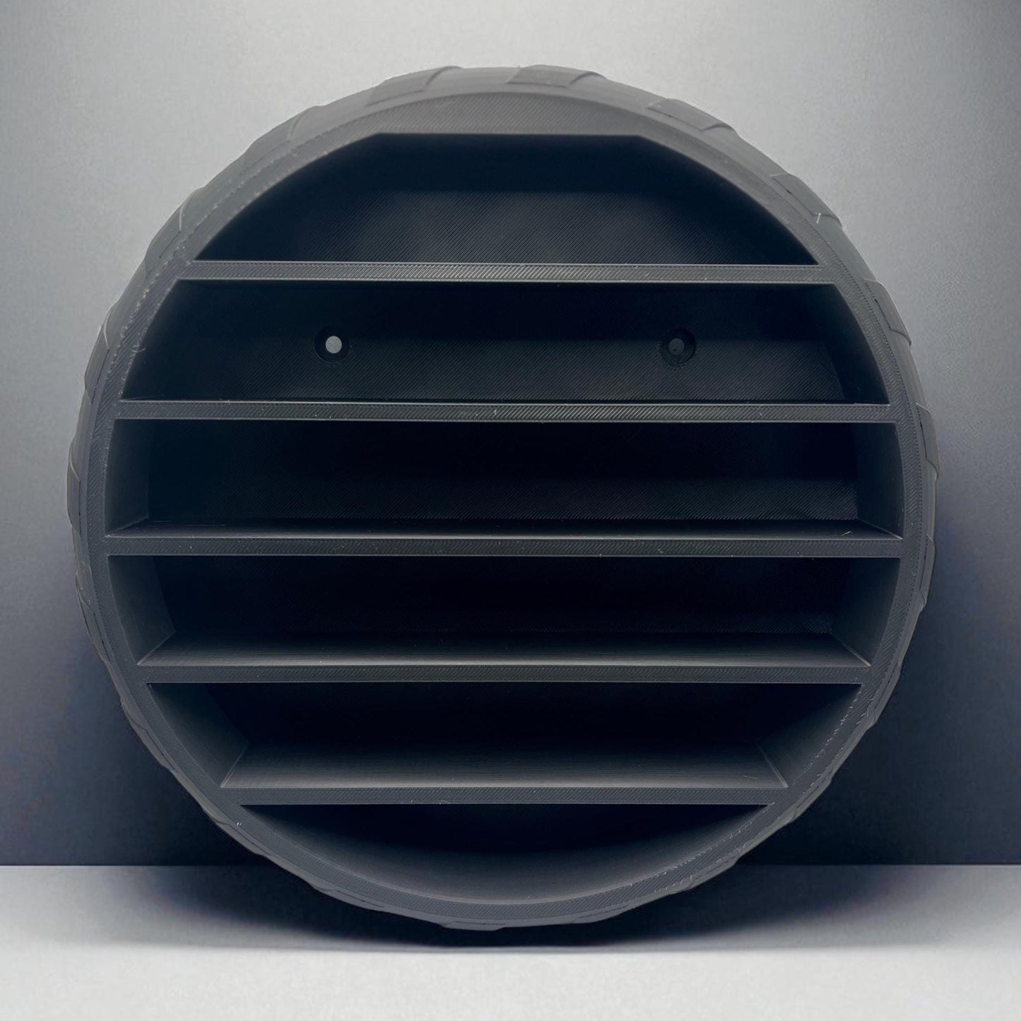 Tyre-Shaped Display Shelf: 3D Printed Wall-Mounted Organizer for Diecast Cars