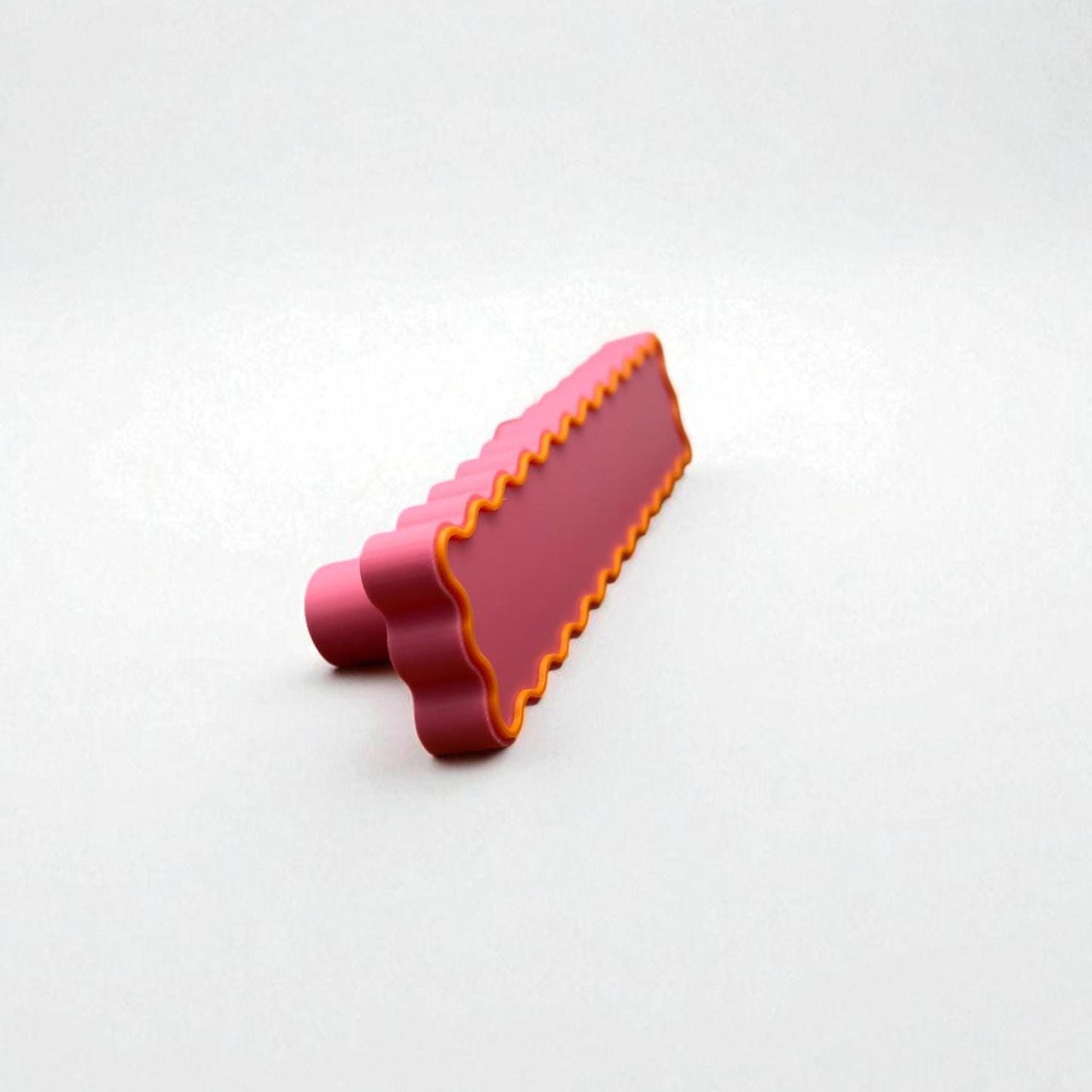 Pink Wavy Retro Cabinet Pulls – Fun & Colorful 3D Printed Handles (3&quot; Screw Spacing)