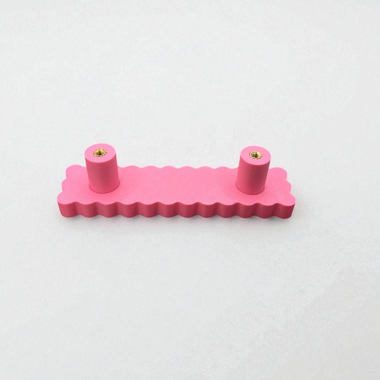 Pink Wavy Retro Cabinet Pulls – Fun & Colorful 3D Printed Handles (3&quot; Screw Spacing)
